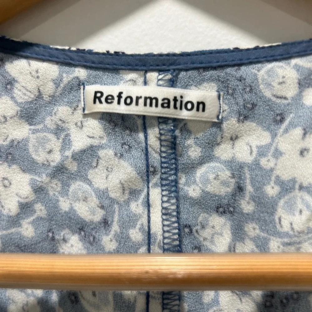 Reformation poire Puff Sleeve Blouse - Picture 3 of 5